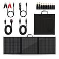 100W bærbart 3-foldig solcellepanel og lader for camping og fotturer - IP65 - svart