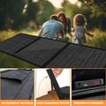 100W bærbart 3-foldig solcellepanel og lader for camping og fotturer - IP65 - svart