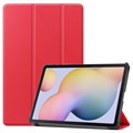 Tri-Fold Series Samsung Galaxy Tab S7/S8 Folio-etui - Rød