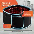 105 LED-lysbehandlingsbelte med 5 intensitetsinnstillinger - 660nm/850nm - svart / blå