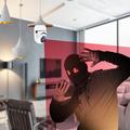1080p WiFi PTZ-overvåkningskamera med E27-lampeholder og nattesyn - hvit