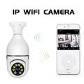 1080p WiFi PTZ-overvåkningskamera med E27-lampeholder og nattesyn - hvit