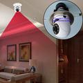 1080p WiFi PTZ-overvåkningskamera med E27-lampeholder og nattesyn - hvit