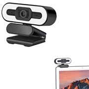 1080p Full HD Webkamera med Mikrofon og LED Fill Light A55