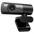 1080p Webkamera med Autofocus og Høyttaler - 2MP - Svart