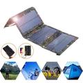 10W sammenleggbar USB-solcellelader/strømbank med 4 paneler