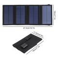 10W sammenleggbar USB-solcellelader/powerbank med 4 paneler - kamuflasje