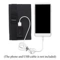 10W sammenleggbar USB-solcellelader/powerbank med 4 paneler - kamuflasje