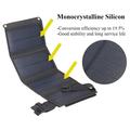 10W sammenleggbar USB-solcellelader/powerbank med 4 paneler - kamuflasje