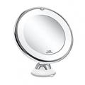 LED-speil med 10X forstørrelse 8-tommers sminkespeil med sugekoppdesign til sminkebordet på badet