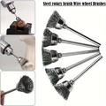12 stk. Ståltrådbørstesett for fjerning av rust og polering - 3mm skaft