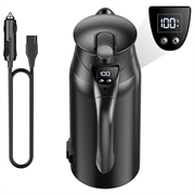 12V/24V elektrisk vannkoker til bil med smart temperaturregulering - 800ml - svart