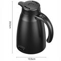 12V/24V elektrisk vannkoker til bil med smart temperaturregulering - 1200ml - svart
