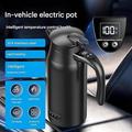 12V/24V elektrisk vannkoker til bil med smart temperaturregulering - 800ml - svart