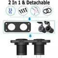 12V/24V USB-lader med to QC 3.0-porter og sigarettenneruttak for bil, båt og bobil - rød
