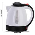 12V bærbar elektrisk vannkoker til bilen, 1l - hvit