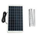 12W/18V solcellepanel-lader med 3m kabel for 12V–18V batterisystemer