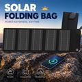 12W solcellepanel-lader med 5 uttak for camping og friluftsliv