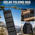 12W solcellepanel-lader med 5 uttak for camping og friluftsliv