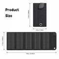 12W solcellepanel-lader med 5 uttak for camping og friluftsliv