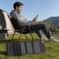 12W solcellepanel-lader med 5 uttak for camping og friluftsliv