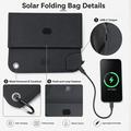 12W solcellepanel-lader med 5 uttak for camping og friluftsliv