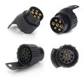 13-pinners til 7-pinners tilhengeradapter 12V - 2 stk. - svart