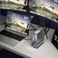 15-i-1 USB-C-dokkingstasjon med stativ - grå