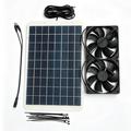 15W solcellepanel med ventilasjonssystem med to vifter til dyrehus - IP68, 18V