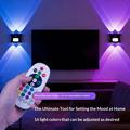 16-farget RGB-LED-nattlys med bevegelsessensor - lysprojeksjon opp/ned - hvit