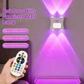 16-farget RGB-LED-nattlys med bevegelsessensor - lysprojeksjon opp/ned - hvit