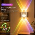 16-farget RGB-LED-nattlys med bevegelsessensor - lysprojeksjon opp/ned - hvit