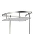 2-trinns hjørnehylle i aluminium for baderom - 34.5cm