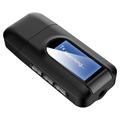 2-i-1 Bluetooth Audio-adapter med LCD-skjerm RT11 - Svart
