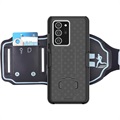2-i-1 Avtakbart Samsung Galaxy Note20 Ultra Sportsarmbånd - Svart