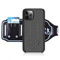 2-i-1 Avtakbart iPhone 12 Pro Max Sportsarmbånd - Svart