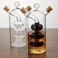 2-i-1 olje- og eddikdispenserflaske i glass - 350ml/80ml kapasitet - BPA-fri