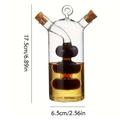2-i-1 olje- og eddikdispenserflaske i glass - 350ml/80ml kapasitet - BPA-fri