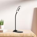 2-i-1 LED-skrivebordslampe med 15W hurtiglader for trådløse enheter - svart