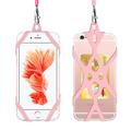 2-i-1 nakkerem med silikonetui for smarttelefon - 6.5" - Rosa