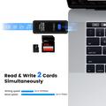 2-i-1 USB 3.0-kortleser for SD- og TF-kort - svart