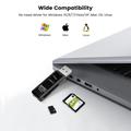 2-i-1 USB 3.0-kortleser for SD- og TF-kort - svart