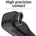 2-i-1 flettet, vinklet ladekabel med USB-C/USB-A for Garmin-smartklokker - 1m