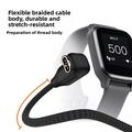 2-i-1 flettet, rett ladekabel med USB-C/USB-A-kontakter til Garmin-smartklokker - 1m