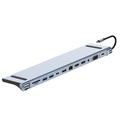 2003U2 12-i-1 USB-C-dokkingstasjon med laptopstativ - HDMI/VGA/USB-A/USB-C/SD/TF