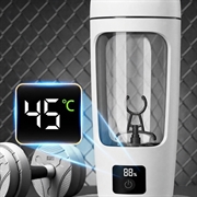 23652D Elektrisk proteinshakerflaske 700ml - Hvit