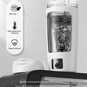 23652D Elektrisk proteinshakerflaske 700ml - Hvit