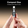 240W USB-C-hann til USB-C-hunn, roterbar adapter med LED-display
