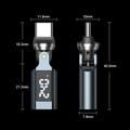 240W USB-C-hann til USB-C-hunn, roterbar adapter med LED-display