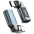 240W USB-C-hann til USB-C-hunn, roterbar adapter med LED-display